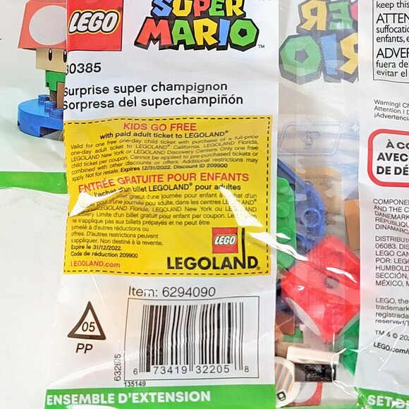 3x Lego Super Mario Super Mushroom Surprise Expansion Set 30385 - Picture 3 of 4